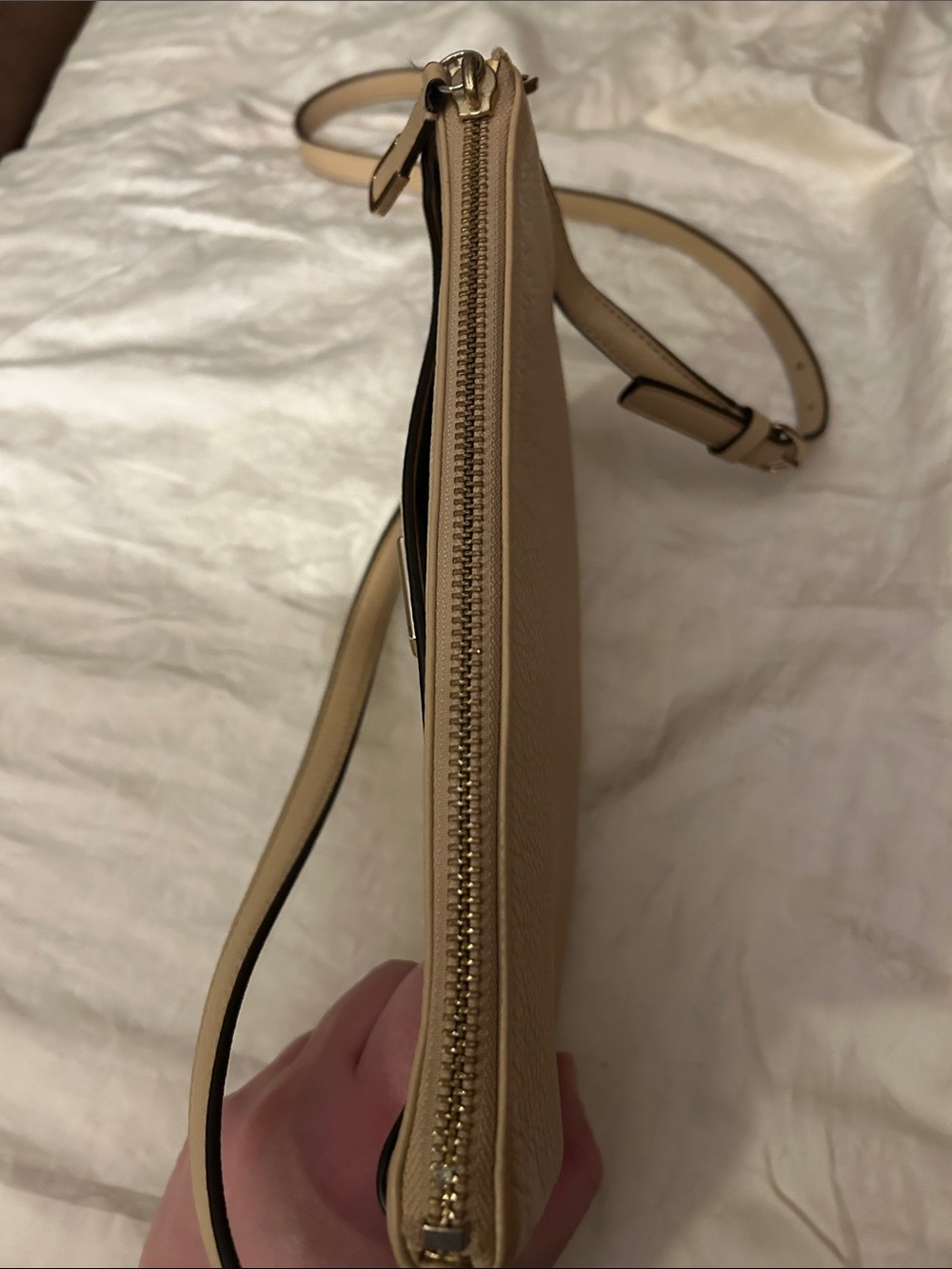 Coach Pebbled Leather Crossbody in Taupe with Charm - Picture 3 of 16